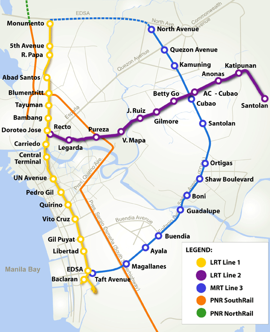 【菲律賓 - 馬尼拉｜Subway map】馬尼拉最新版本繁