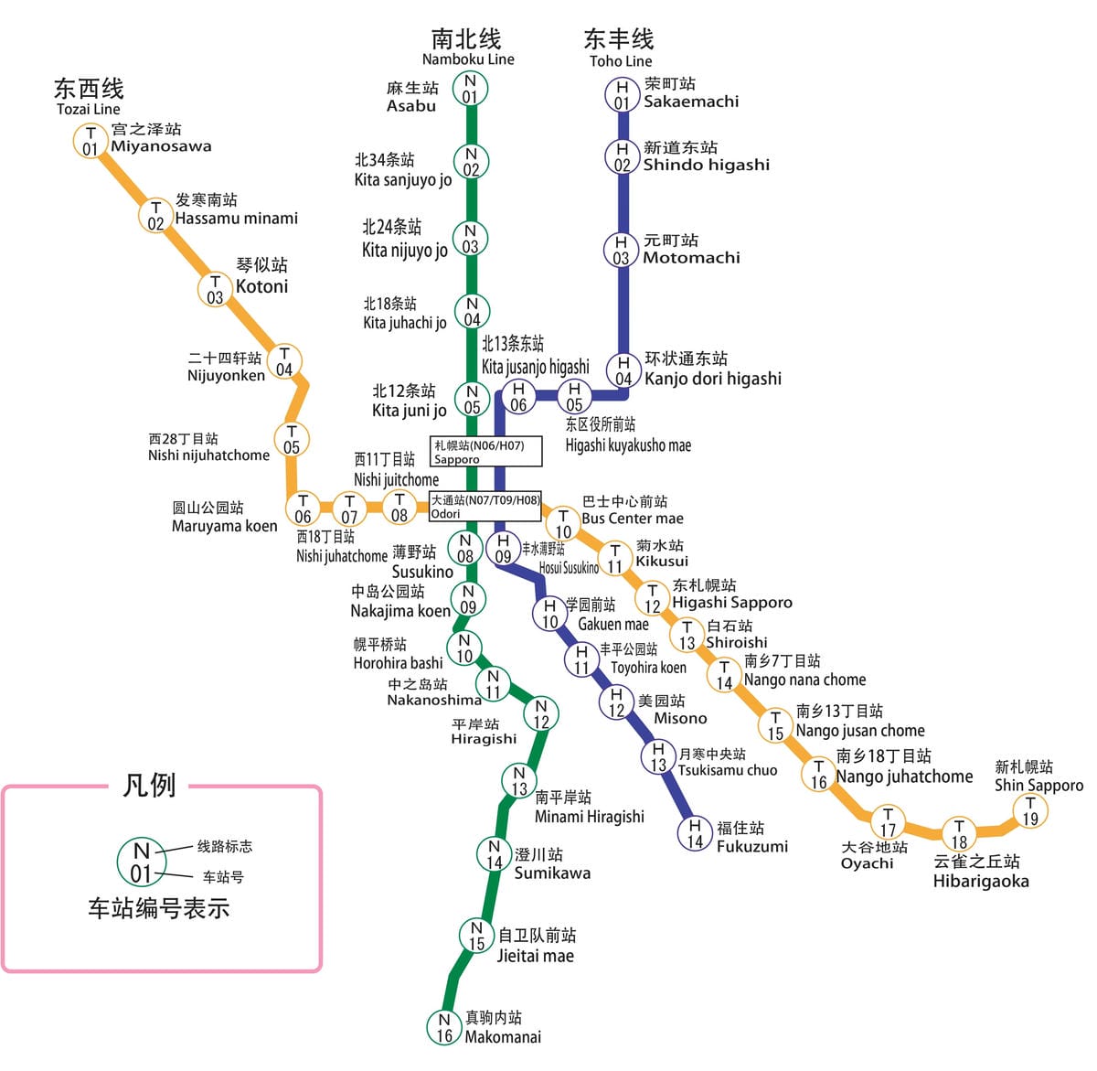 【日本 - 札幌｜Subway map】札幌最新版本繁體中文